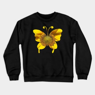 Butterfly Sunflower Crewneck Sweatshirt